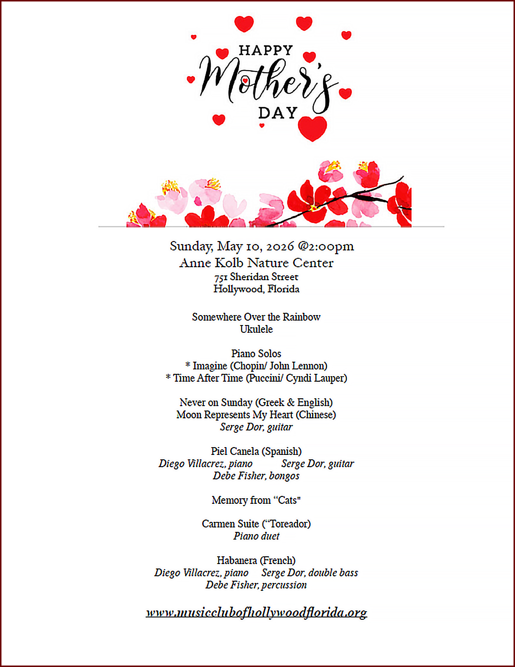 Happy Mother's Day Concert